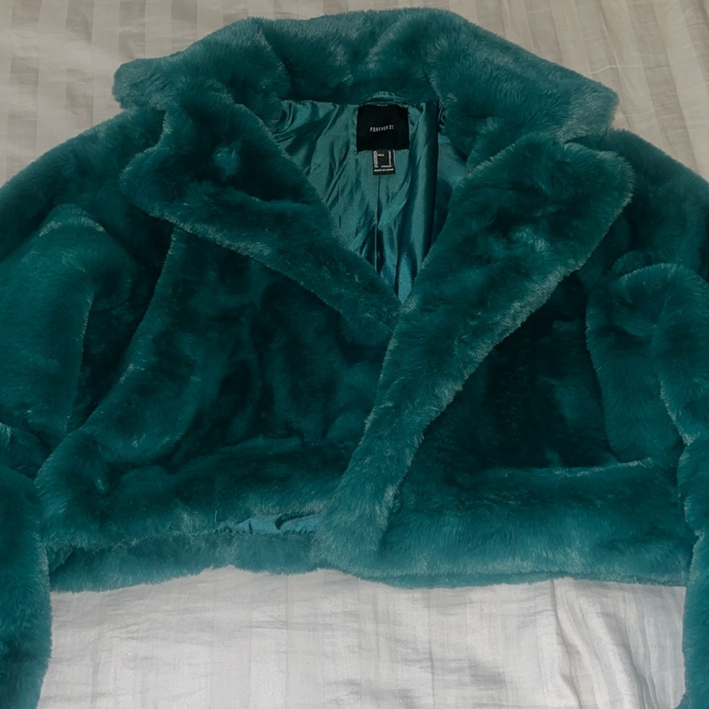 Green Faux Fur Jacket